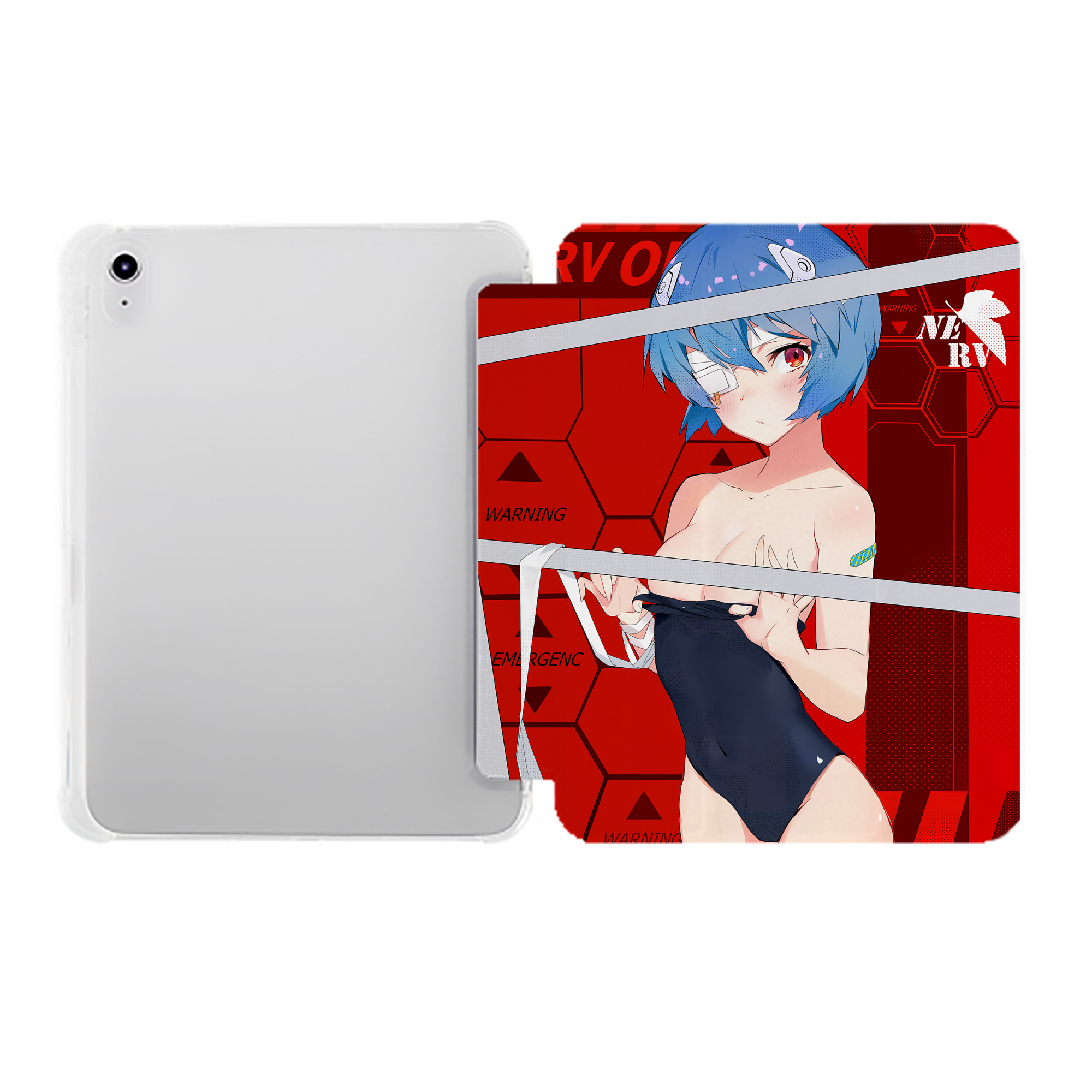 （画像用） EVA 新世紀エヴァンゲリオン IPad ケース ペン収納付き 三つ折りスタンド PUレザー×シリコン 対応機種9.5/10.5/10.9インチ